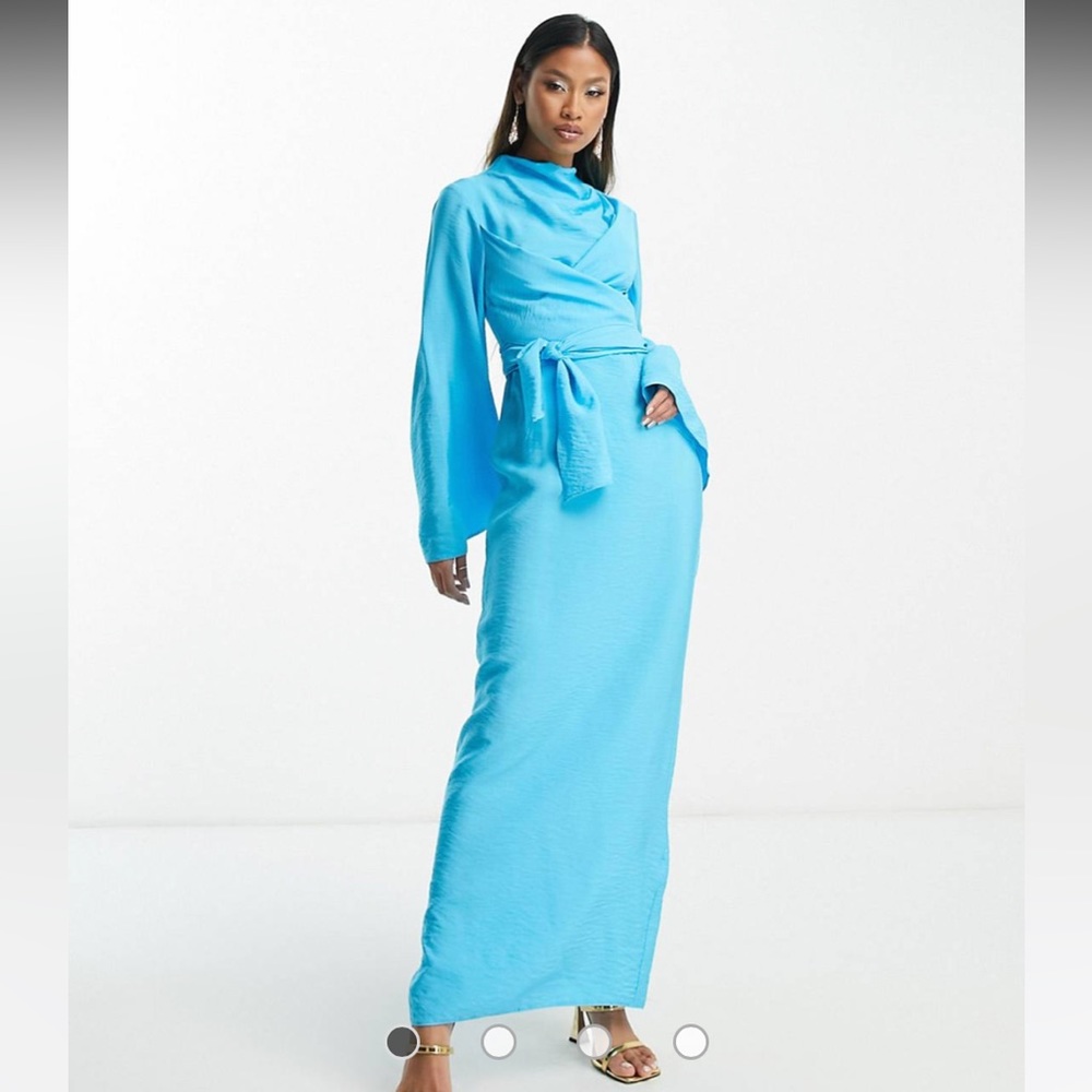 ASOS High neck bell sleeve Maxi Dress statement dress New Years